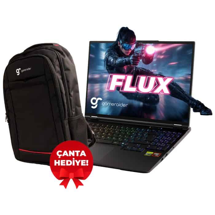 GameRaider FLUX GR16 AMD Ryzen 9-8940HX RTX 5060 8GB 115W 16 inç 2.5K QHD+ 180Hz FreeDos - Görsel 2