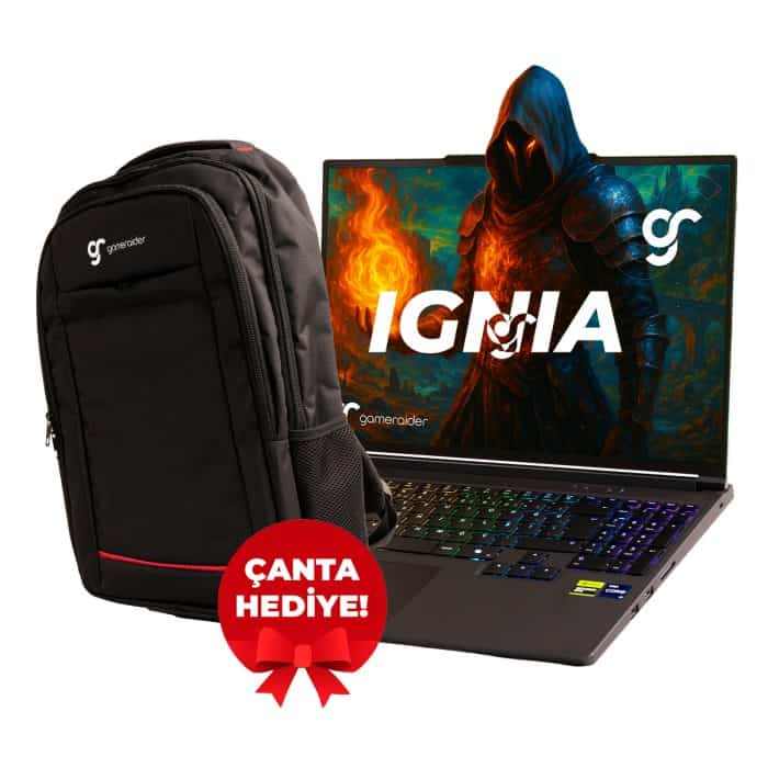 GameRaider IGNIA GR16 Intel Core i9-14900HX RTX 5070Ti 12GB 140W 16 inç 2.5K QHD+ 300Hz FreeDos - Görsel 2