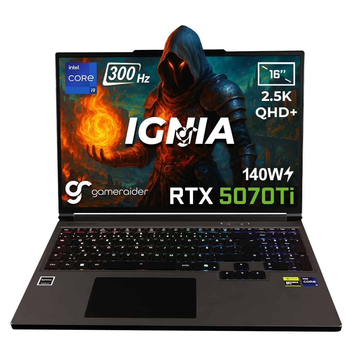 GameRaider IGNIA GR16 Intel Core i9-14900HX RTX 5070Ti 12GB 140W 16 inç 2.5K QHD+ 300Hz FreeDos-1 GameRaider IGNIA GR16 Intel Core i9-14900HX RTX 5070Ti 12GB 140W 16 inç 2.5K QHD+ 300Hz FreeDos - Görsel 1
