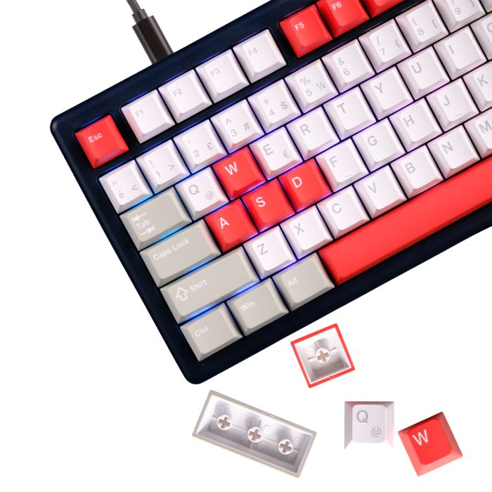 GameRaider Cherry Double Shot PBT (Full Set) Kırmızı Türkçe Keycap Set - Görsel 6