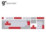 Yüksek kaliteli oyun klavyesi, kırmızı ve beyaz renkli tuşlar, Gameraider logosu ile profesyonel oyu.