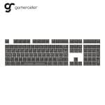 Klavyede oyun ve bilgisayar aksesuarları, siyah mekanik klavye tuşları, Gameraider logosu.