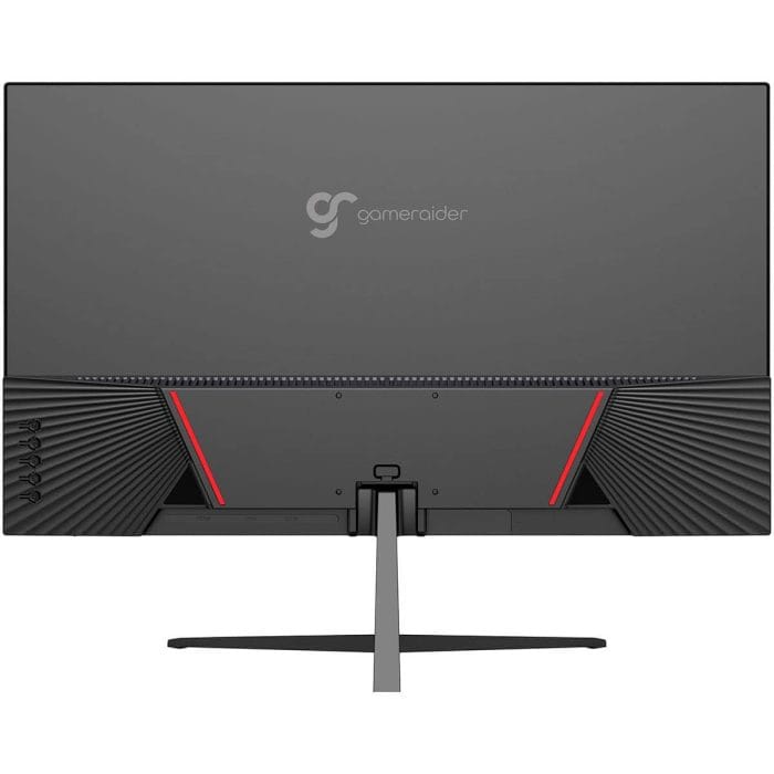 Yüksek performanslı oyun monitörü, Gameraider logosu ve ergonomik tasarım detaylarıyla dikkat çekiyo.
