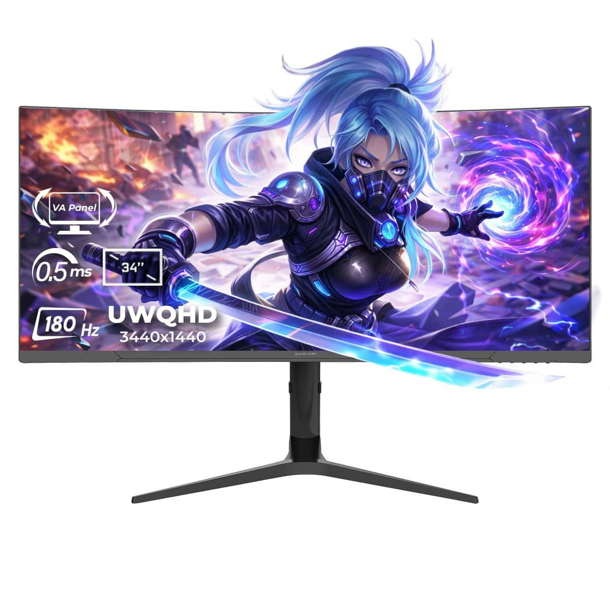 GameRaider OSIRIS GR34UC18V 34 inç 180Hz 0.5ms UWQHD Adaptive Sync VA Kavisli Gaming Monitör-1 GameRaider OSIRIS GR34UC18V 34 inç 180Hz 0.5ms UWQHD Adaptive Sync VA Kavisli Gaming Monitör - Görsel 1