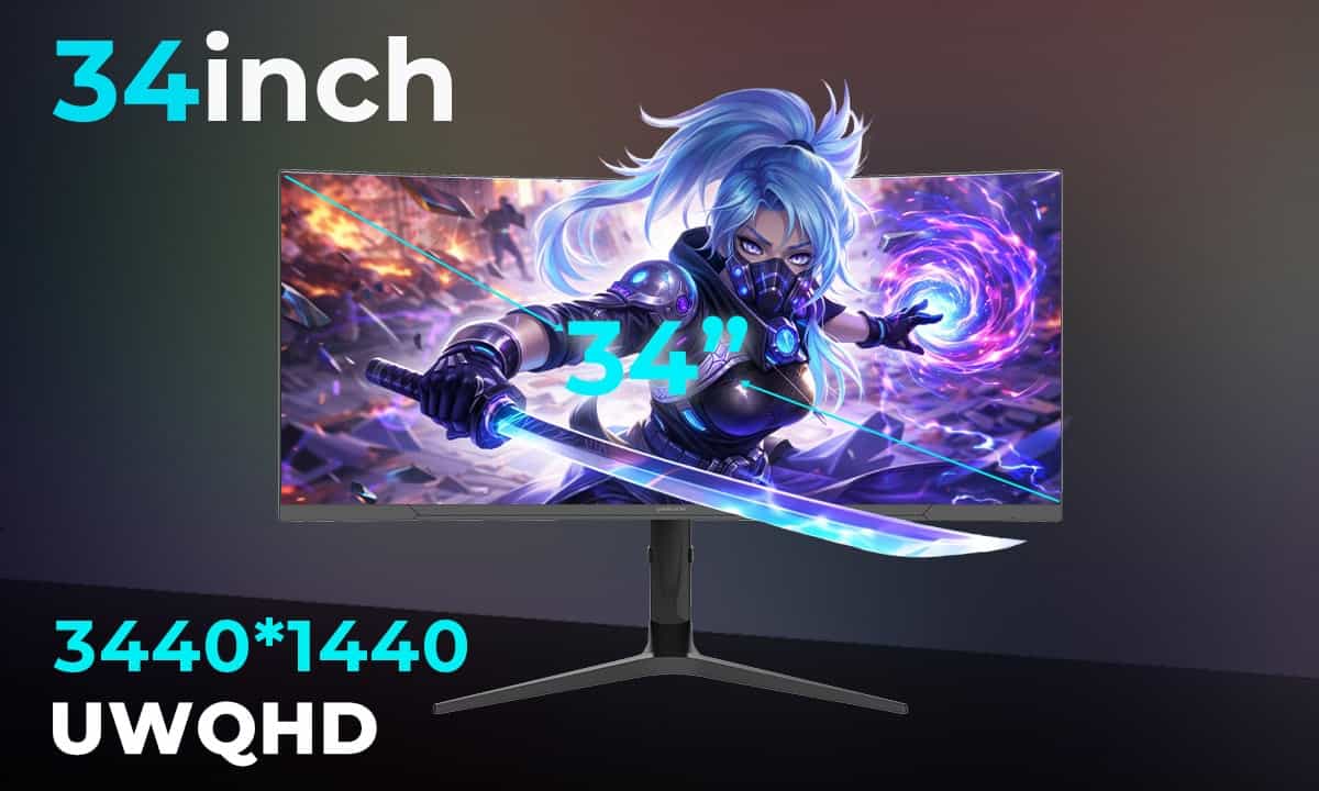 34 inç oyun monitörü, yüksek çözünürlüklü 3440x1440 UWQHD ekran ve canlı renkler ile oyun deneyimini.