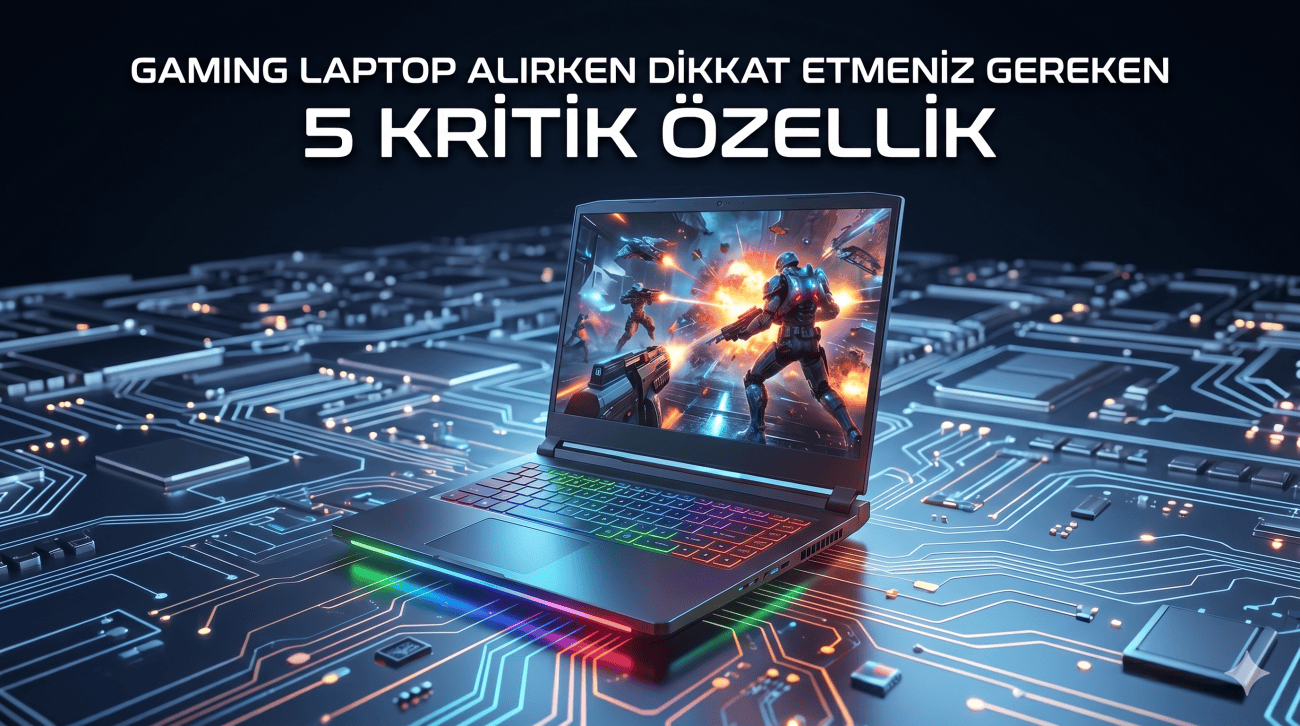 Yüksek performanslı oyun dizüstü bilgisayarıyla ilgili dikkat edilmesi gereken 5 kritik özellik.