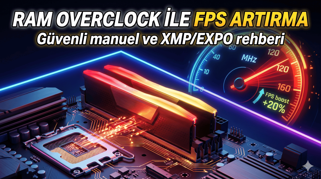 Yüksek performanslı RAM overclock ile FPS artırma, manuel ayar ve XMP/EXPO rehberi.