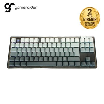 Yüksek kaliteli oyun klavyesi, Gameraider logosu ve 2 yıl değişim garantisi ile.
