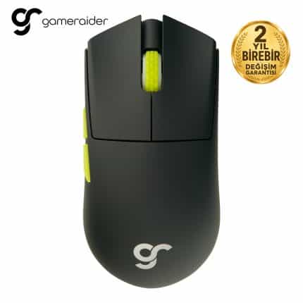 Gameraider oyun mouse'u, ergonomik tasarımı ve yüksek hassasiyetiyle oyun deneyimini artırır.