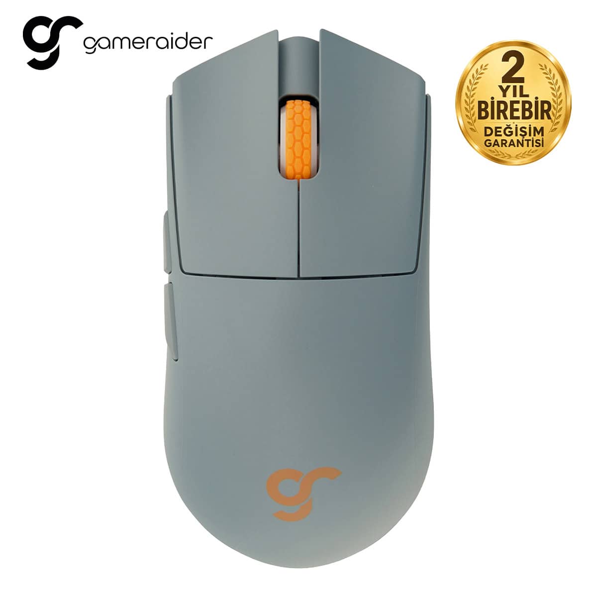 gameraider-gr3s-silver-fog-pixart-3395-sensor-kablosuz-gaming-mouse-2-yil-birebir-degisim-garantili-y1 Gameraider logosu ve 2 yıl değişim garantili gaming mouse, ergonomik tasarım ve hassasiyet ile oyun.